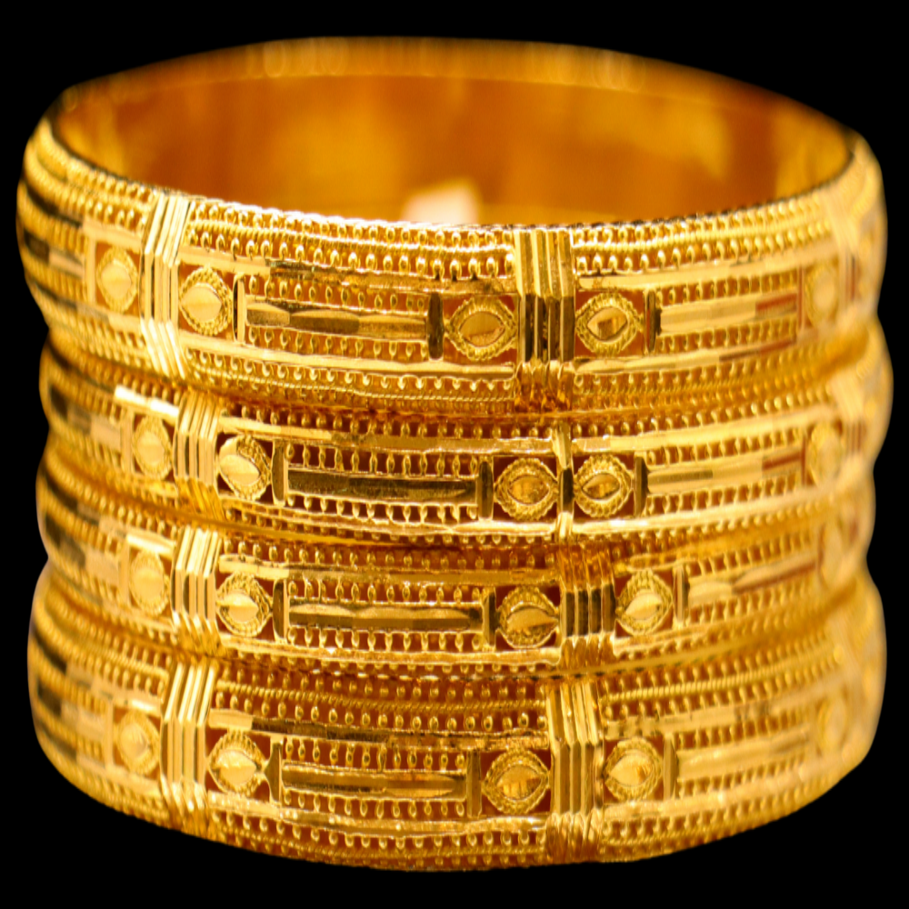 21K Gold Bangle Set, M (20) – SB27334